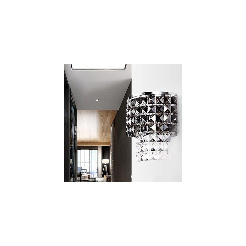 Applique da parete moderna in cristallo trasparente con LED integrato 3 W