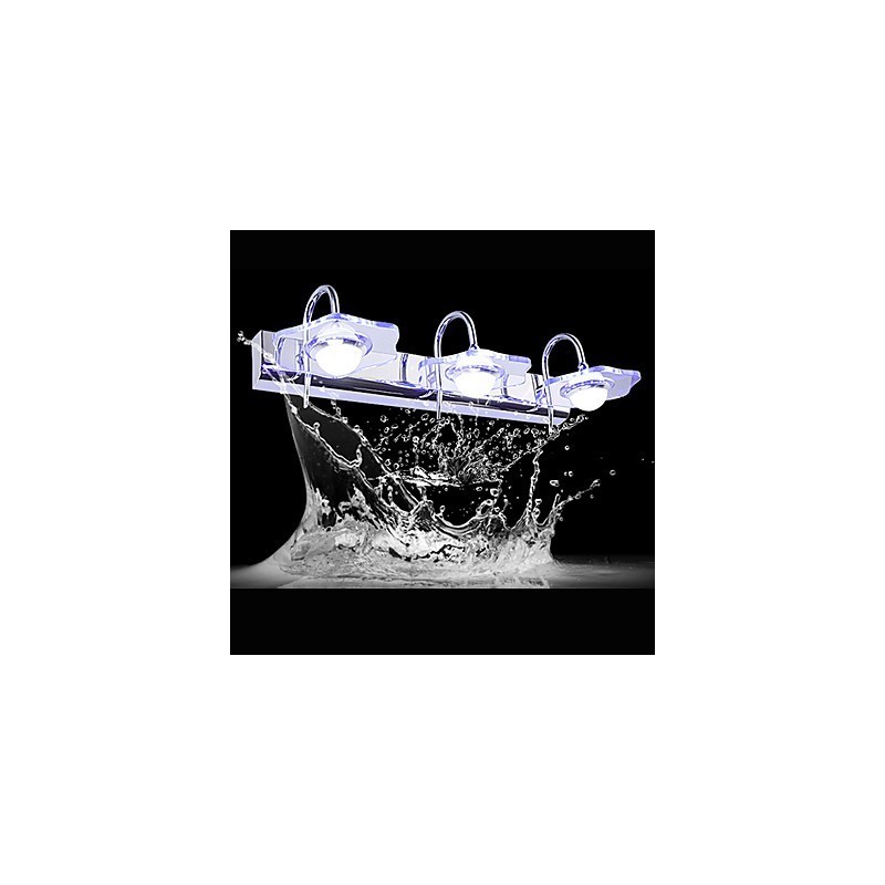 Applique da parete per bagno moderna contemporanea in metallo con LED integrato