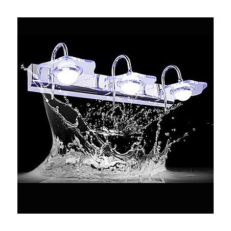 Applique da parete per bagno moderna contemporanea in metallo con LED integrato