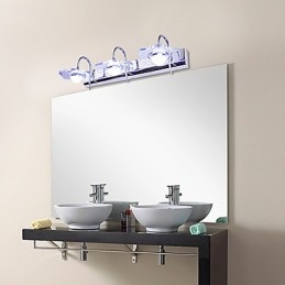 Applique da parete per bagno moderna contemporanea in metallo con LED integrato