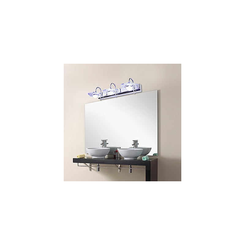 Applique da parete per bagno moderna contemporanea in metallo con LED integrato