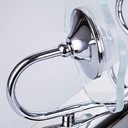 Applique da parete per bagno moderna contemporanea in metallo con LED integrato