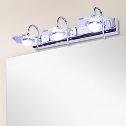Applique da parete per bagno moderna contemporanea in metallo con LED integrato