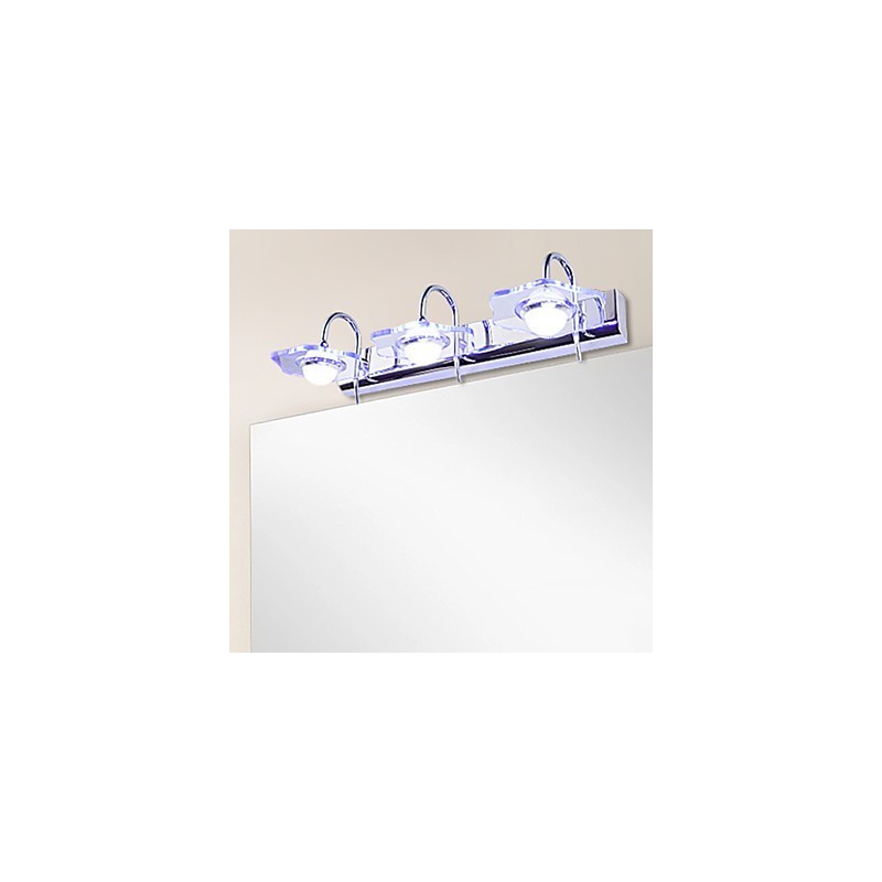 Applique da parete per bagno moderna contemporanea in metallo con LED integrato