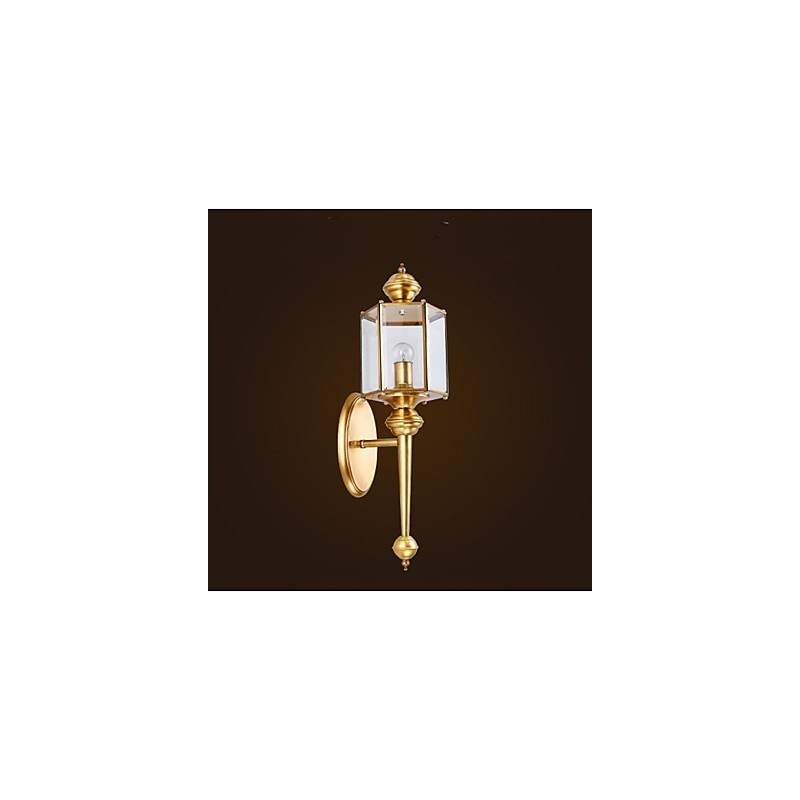 Applique da parete da esterno in ottone, LED, 65 cm, E26/E27