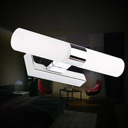 Applique da parete moderna contemporanea in metallo cromato con 2 LED integrati