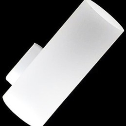 Applique da parete moderna contemporanea in metallo cromato con 2 LED integrati