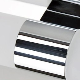 Applique da parete moderna contemporanea in metallo cromato con 2 LED integrati