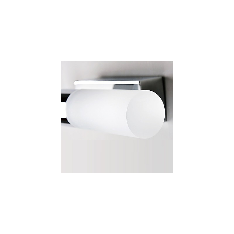Applique da parete moderna contemporanea in metallo cromato con 2 LED integrati