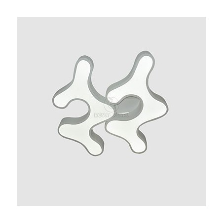 Lampada a sospensione LED bianca calda 80 W in acrilico 3 lampadine 58 cm