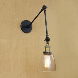 Applique da parete decorativa in bronzo antico con braccio oscillante