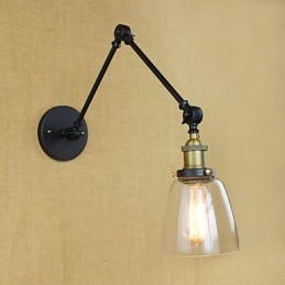 Applique da parete decorativa in bronzo antico con braccio oscillante