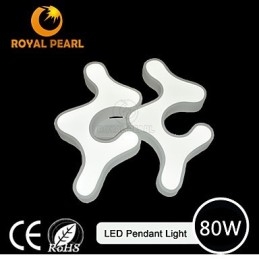 Lampada a sospensione LED bianca calda 80 W in acrilico 3 lampadine 58 cm