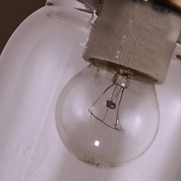 Applique da esterno rustica a forma di bottiglia nera con vetro trasparente