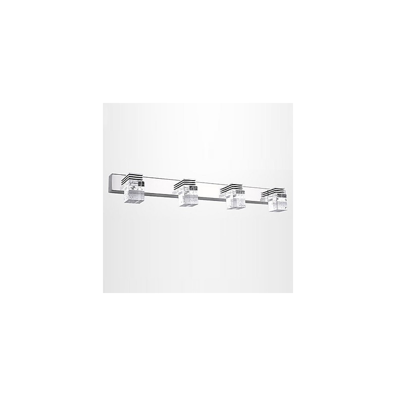 Applique da parete bagno LED integrato mini cristallo metallo moderno 12W