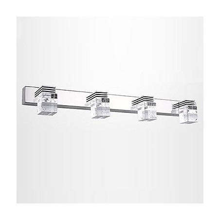 Applique da parete bagno LED integrato mini cristallo metallo moderno 12W