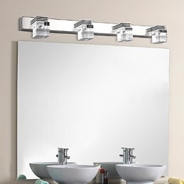 Applique da parete bagno LED integrato mini cristallo metallo moderno 12W