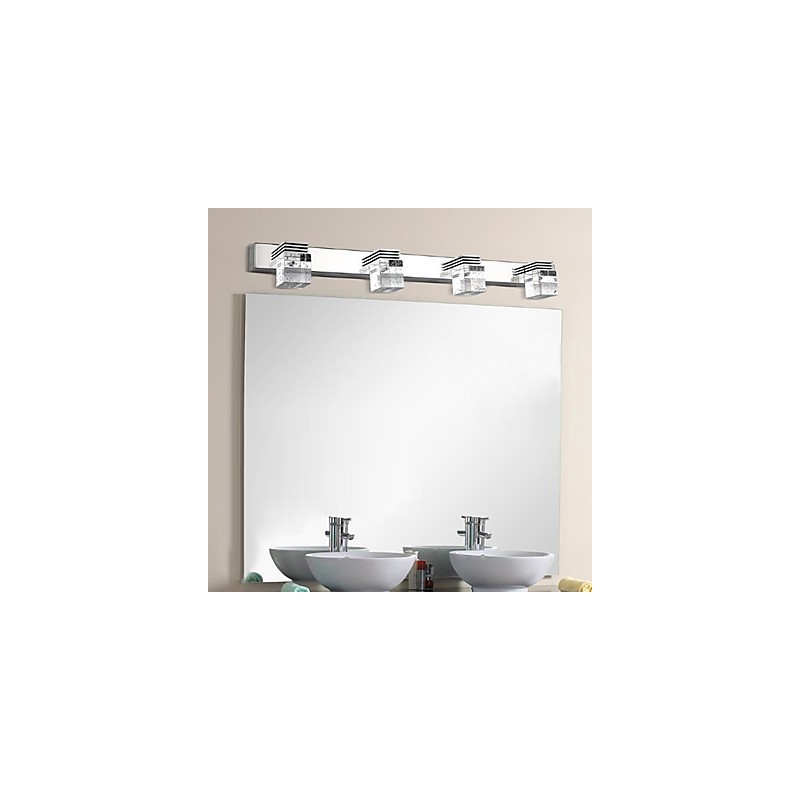 Applique da parete bagno LED integrato mini cristallo metallo moderno 12W
