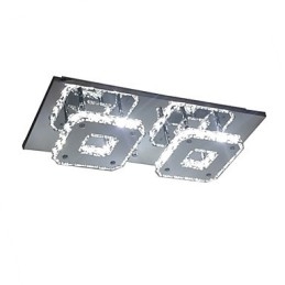 Plafoniera LED a filo moderna contemporanea in metallo galvanizzato e cristallo