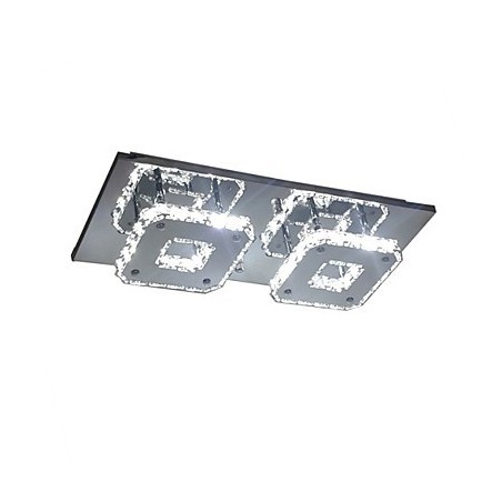 Plafoniera LED a filo moderna contemporanea in metallo galvanizzato e cristallo