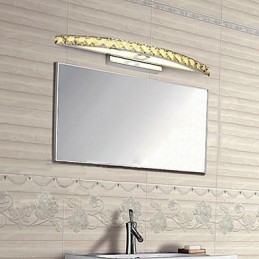 Applique da bagno LED Mini stile moderno contemporaneo in metallo con cristalli
