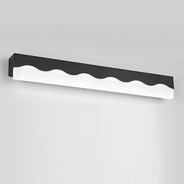 Applique bagno LED mini moderna in metallo bianco/nero
