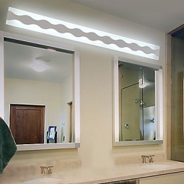Applique da parete da bagno LED integrato 24W bianco PVC 80 cm