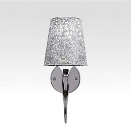 Applique da parete argento moderna mini in metallo E12/E14