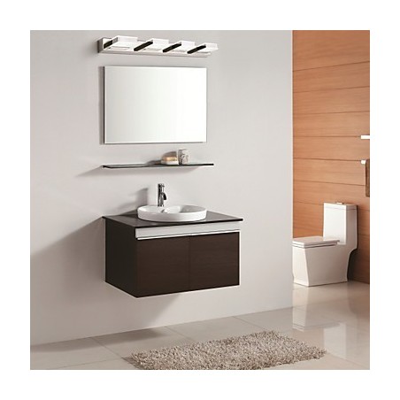 Lampada da specchio quadrata LED integrata in acciaio inox e acrilico