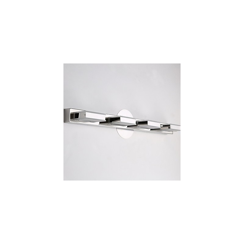 Lampada da specchio quadrata LED integrata in acciaio inox e acrilico
