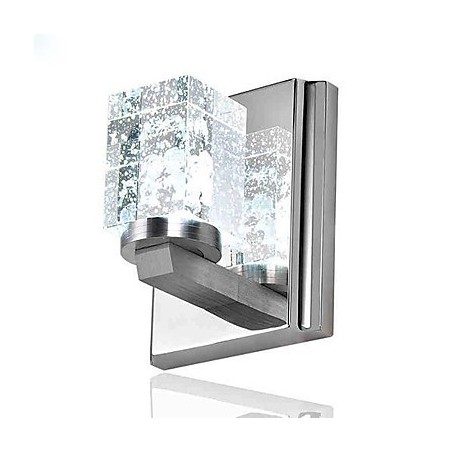Applique da parete LED moderna in metallo e cristallo
