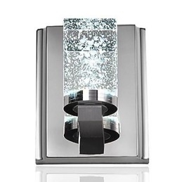 Applique da parete LED moderna in metallo e cristallo