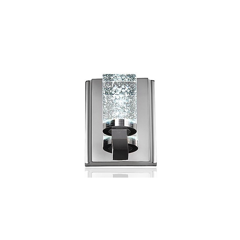 Applique da parete LED moderna in metallo e cristallo