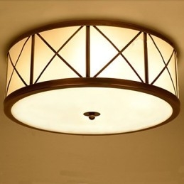 Plafoniera a filo in rame pieno C con 3 lampadine E12/E14