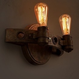 Applique da parete rustica in ferro battuto con luna piena