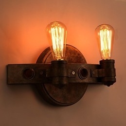 Applique da parete rustica in ferro battuto con luna piena