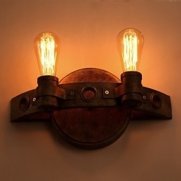 Applique da parete rustica in ferro battuto con luna piena