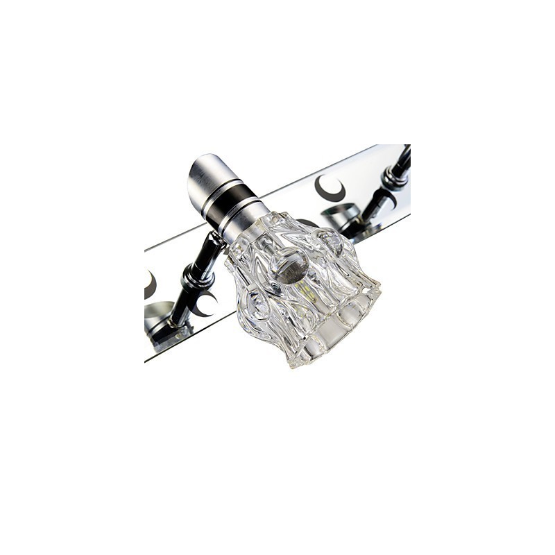 Applique da bagno a 3 luci LED integrato argento 48 cm