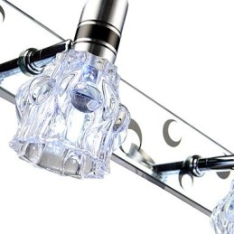 Applique da bagno a 3 luci LED integrato argento 48 cm