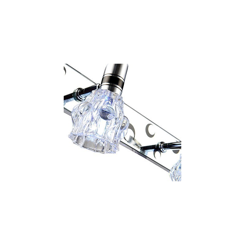 Applique da bagno a 3 luci LED integrato argento 48 cm