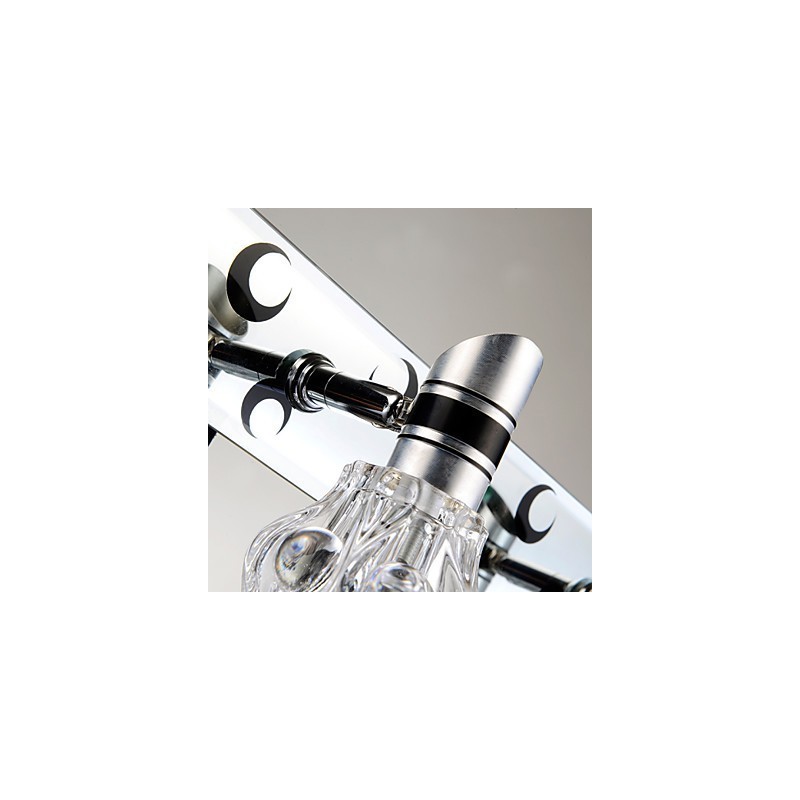 Applique da bagno a 3 luci LED integrato argento 48 cm
