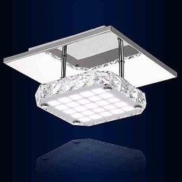 Applique da parete a filo moderna contemporanea in metallo e cristallo LED integrato 10 W