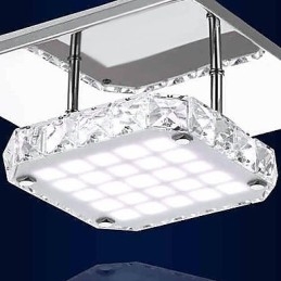 Applique da parete a filo moderna contemporanea in metallo e cristallo LED integrato 10 W