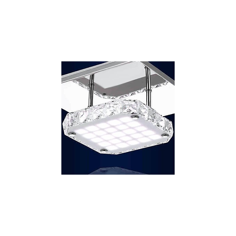 Applique da parete a filo moderna contemporanea in metallo e cristallo LED integrato 10 W
