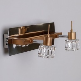 Applique da bagno moderna contemporanea in metallo e cristallo G4