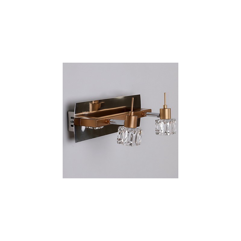 Applique da bagno moderna contemporanea in metallo e cristallo G4