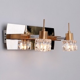 Applique da bagno moderna contemporanea in metallo e cristallo G4