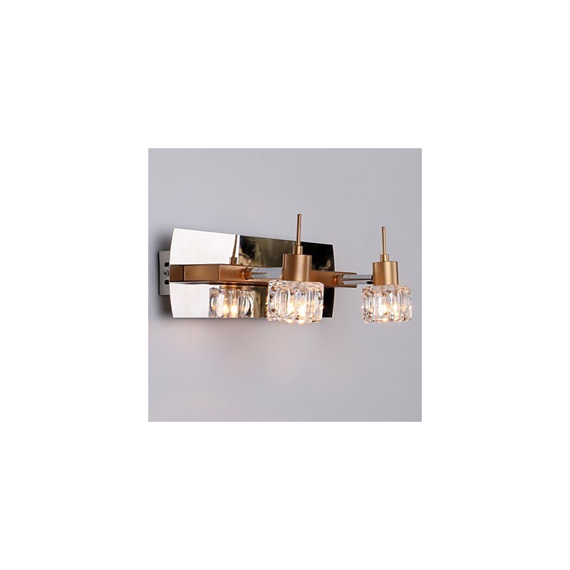 Applique da bagno moderna contemporanea in metallo e cristallo G4
