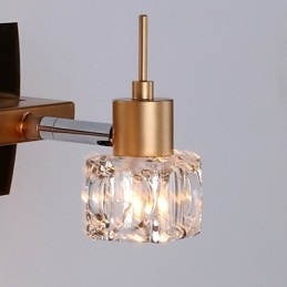 Applique da bagno moderna contemporanea in metallo e cristallo G4