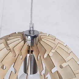 Lampadario vintage in legno/bambù LED 1 livello E26/E27 giallo